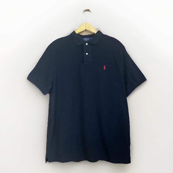 Polo Ralph Lauren Other - Polo Ralph Lauren Polo Shirt Mens 2XL Black Red Pony Pique Short Sleeve